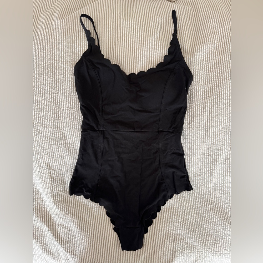 H&M - Black Scalloped Swimsuit